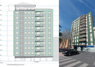 Rehabilitación edificio de vivienda con sistema SATE en Guadalajara