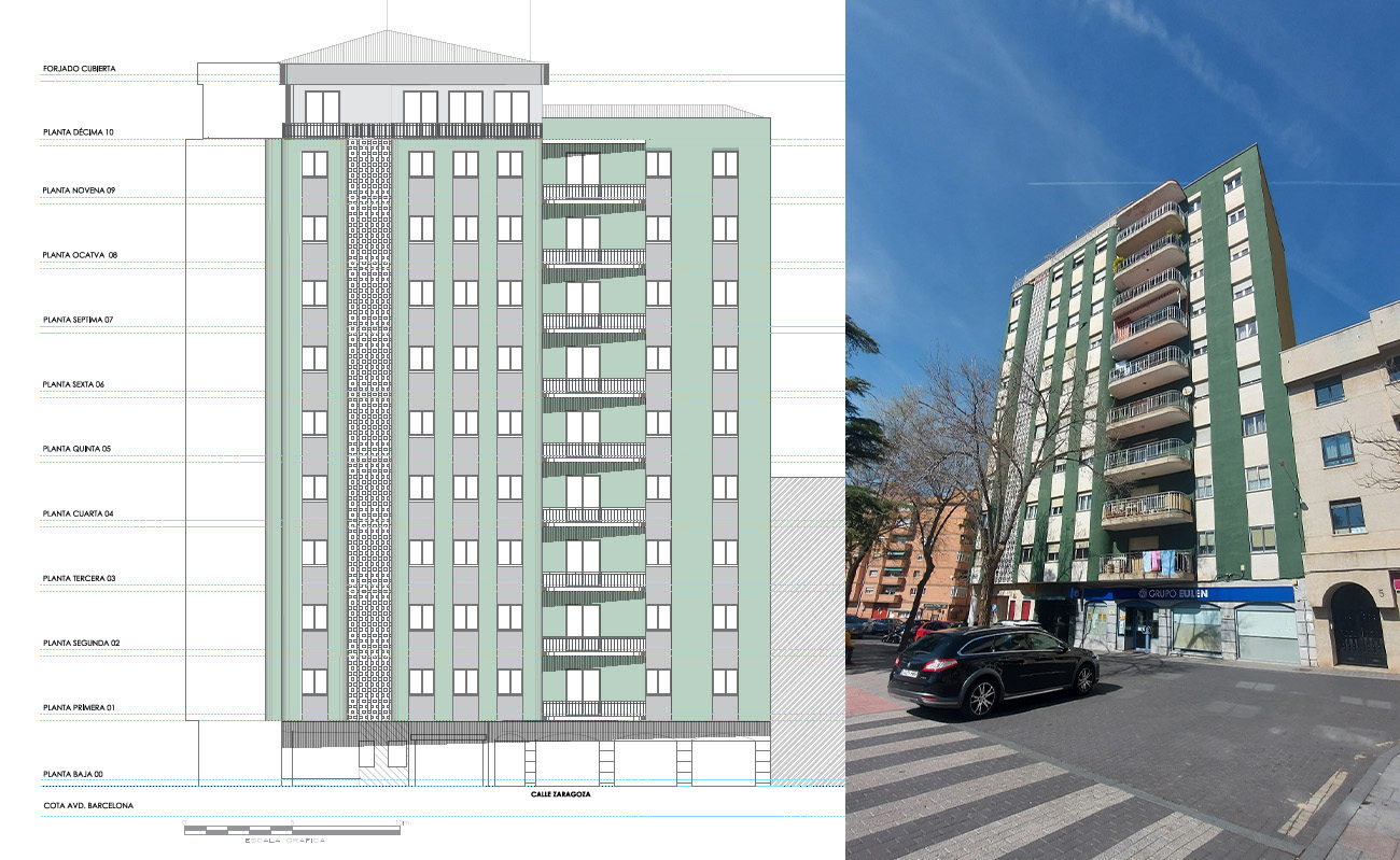 Rehabilitación edificio de viviendas en Guadalajara